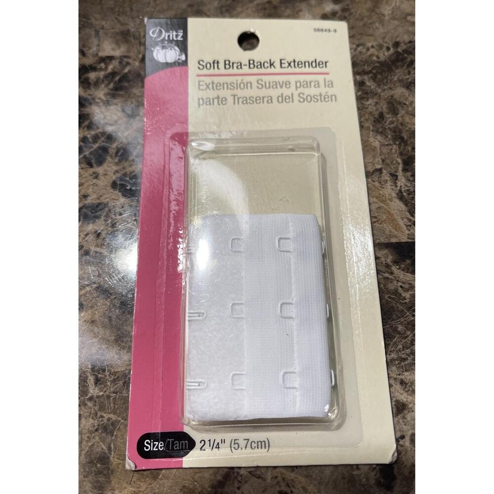 Dritz Bra Back Extender White 3 Hooks Bra Repair 56649-9